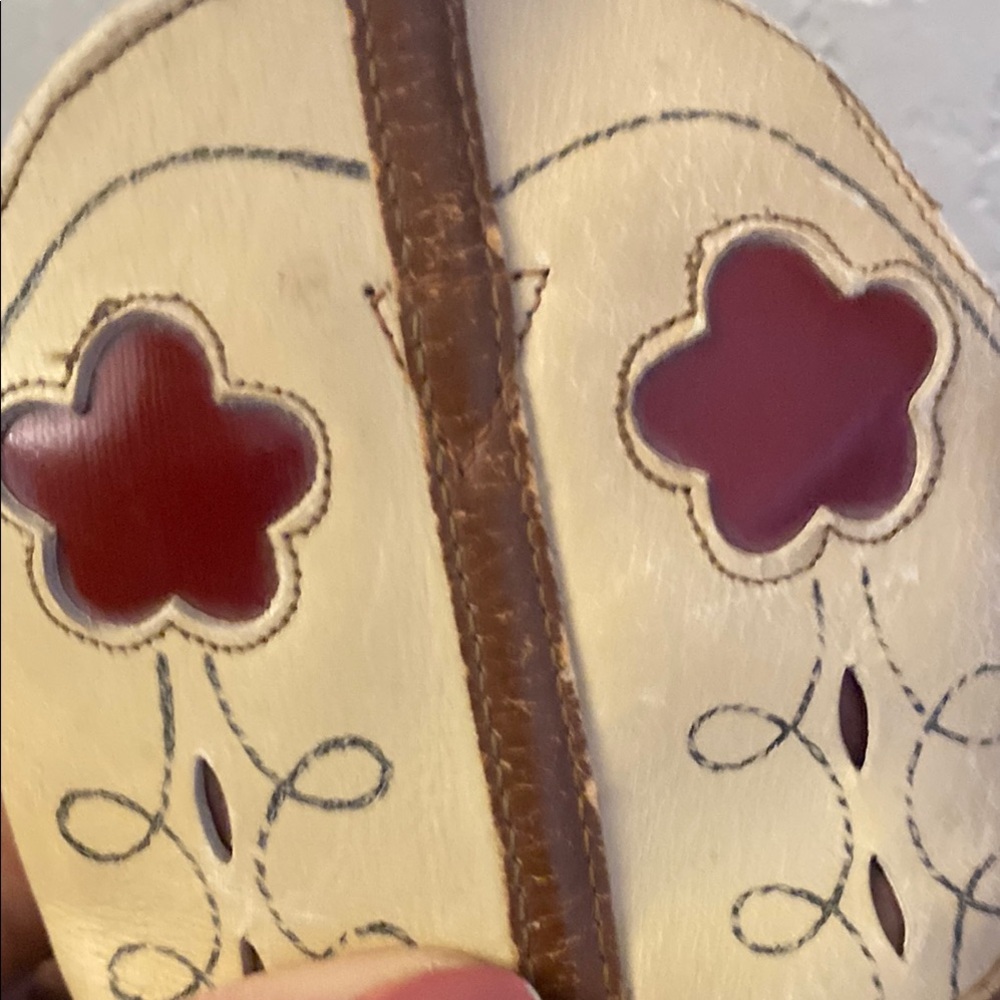Vintage toddler, Brown and Cream Western Cowboy Boots - Picture 8 of 13